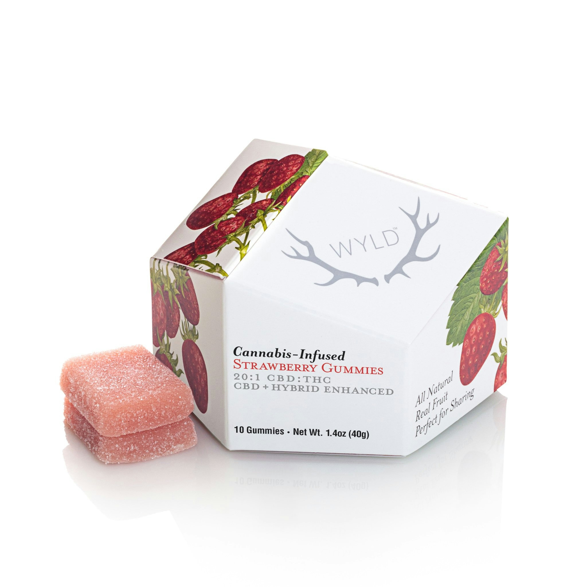 Strawberry 20:1 CBD + Hybrid Enhanced Gummies | 200mg CBD:10mg THC