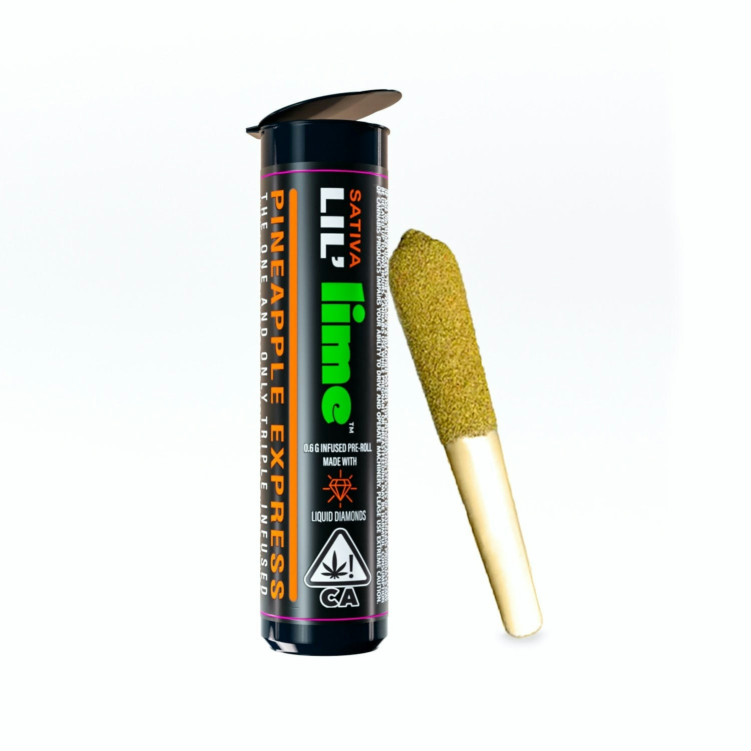 LIME CANNABIS CO. DIAMOND & HASH INFUSED LIL' LIME  MINI PRE ROLL - PINEAPPLE EXPRESS
